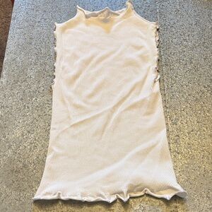 Women’s Free People Intimately Yours White Ruffle Sleeveless Top Size M/L